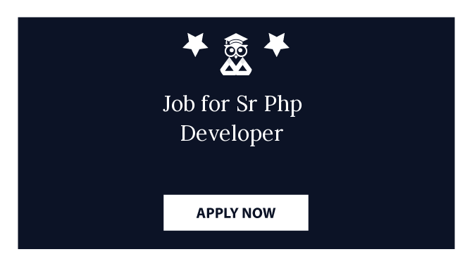 Job for Sr Php Developer