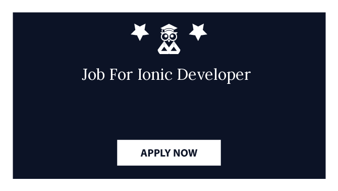 Job For Ionic Developer