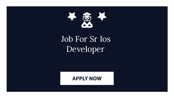 Job For Sr Ios Developer