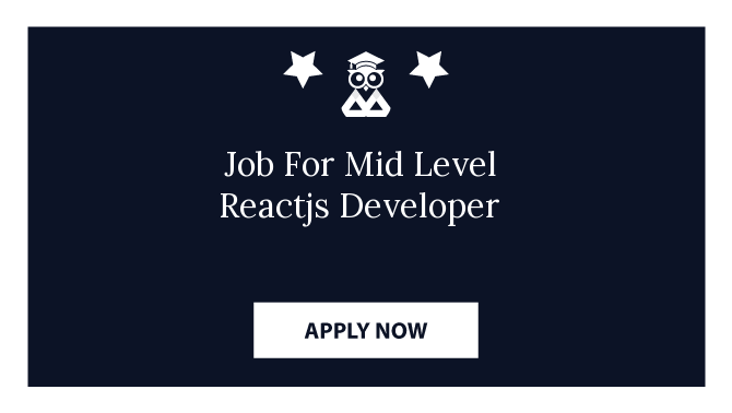 Job For Mid Level Reactjs Developer