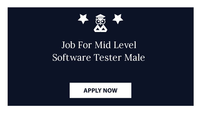 Job For Mid Level Software Tester Male