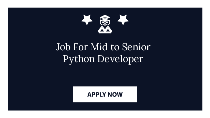 Job For Mid to Senior Python Developer