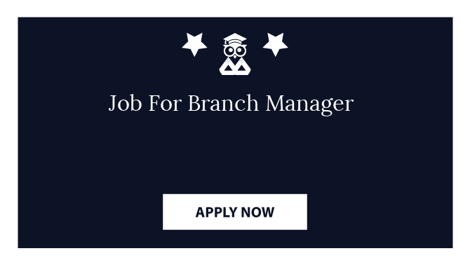 Job For Branch Manager
