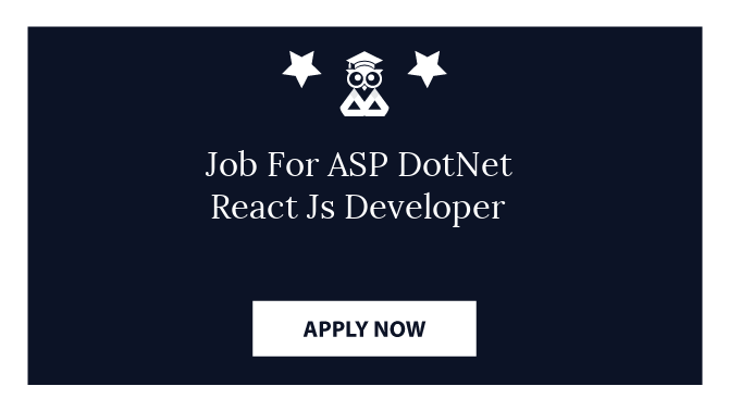 Job For ASP DotNet React Js Developer