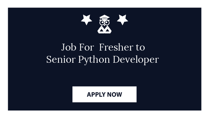 Job For  Fresher to Senior Python Developer