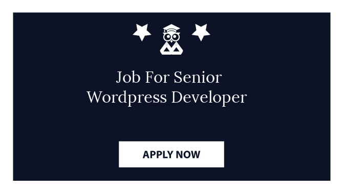 Job For Senior Wordpress Developer 