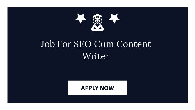 Job For SEO Cum Content Writer