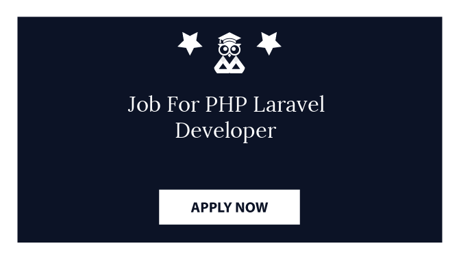 Job For PHP Laravel Developer