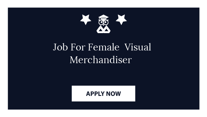 Job For Female  Visual Merchandiser 