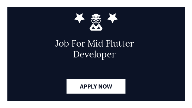 Job For Mid Flutter Developer