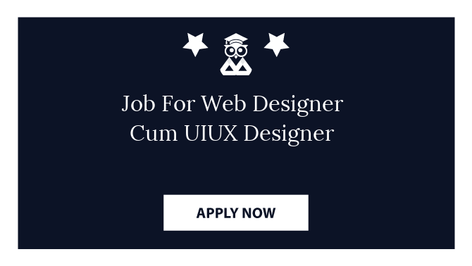 Job For Web Designer Cum UIUX Designer