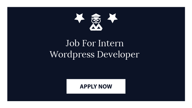 Job For Intern Wordpress Developer
