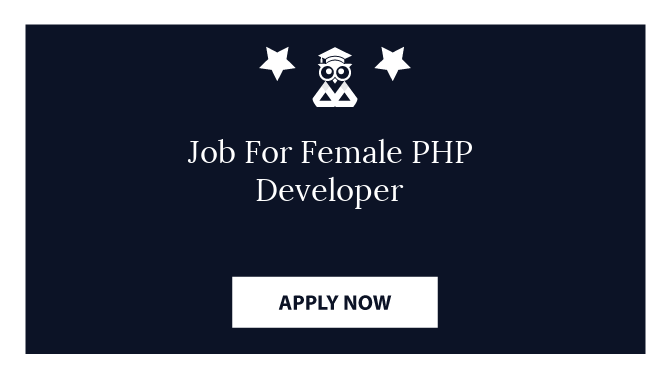 Job For Female PHP Developer