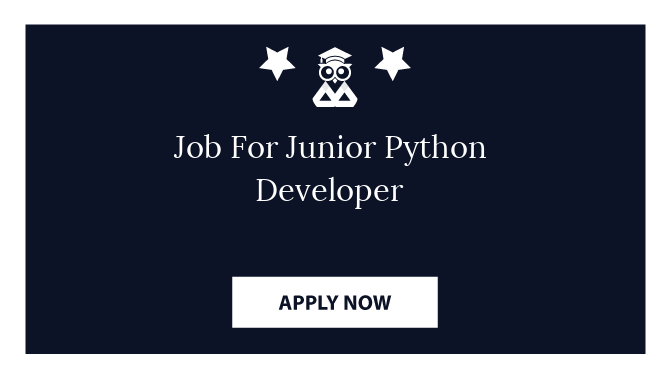 Job For Junior Python Developer