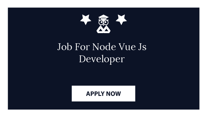 Job For Node Vue Js Developer