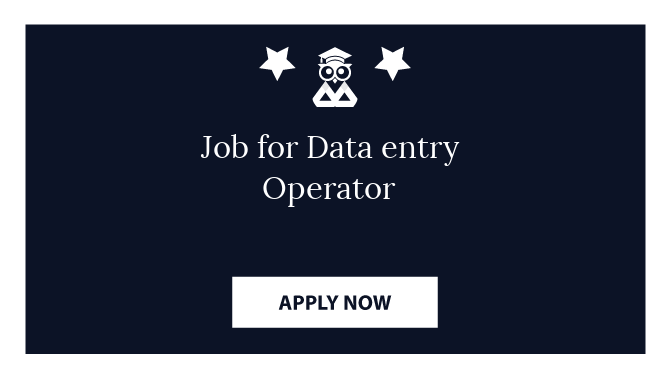 Job for Data entry Operator