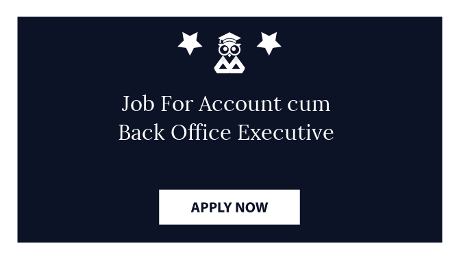 Job For Account cum Back Office Executive