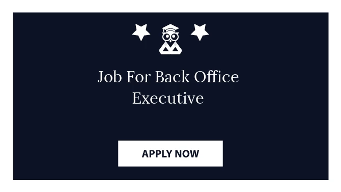 Job For Back Office Executive