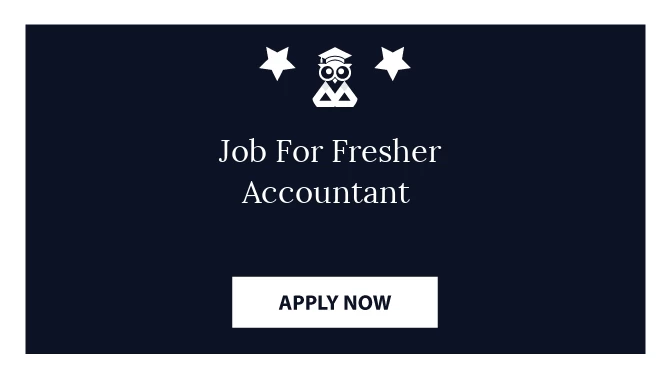 Job For Fresher Accountant 