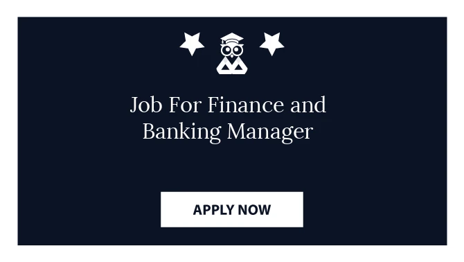 Job For Finance and Banking Manager