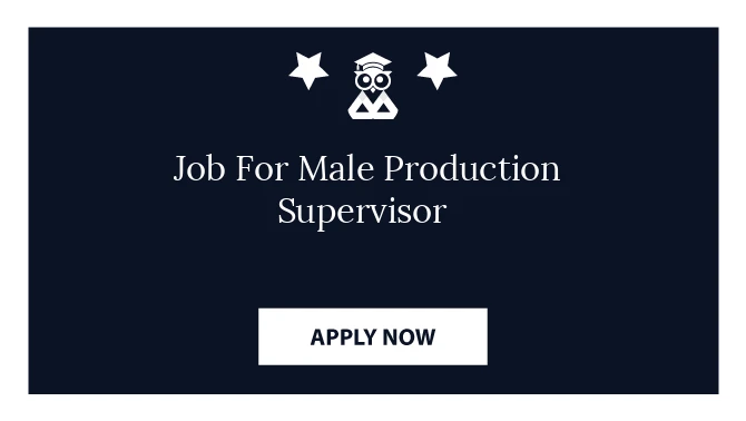 Job For Male Production Supervisor 