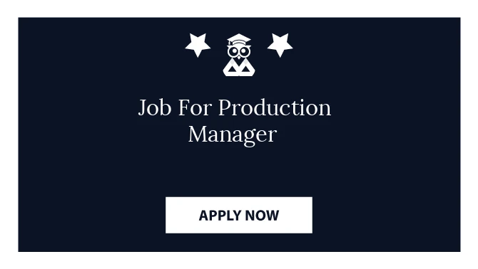 Job For Production Manager 