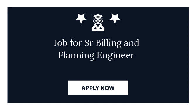 Job for Sr Billing and Planning Engineer