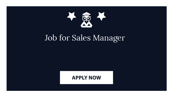 Job for Sales Manager