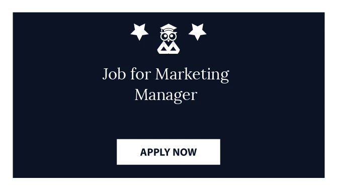 Job for Marketing Manager