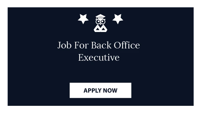 Job For Back Office Executive