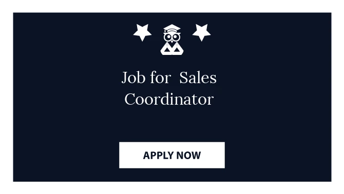 Job for  Sales Coordinator