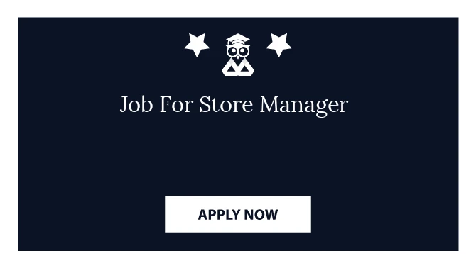 Job For Store Manager