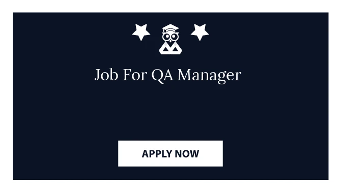 Job For QA Manager