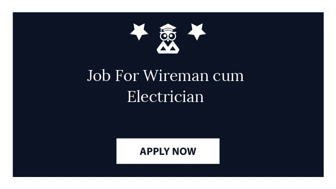 Job For Wireman cum Electrician