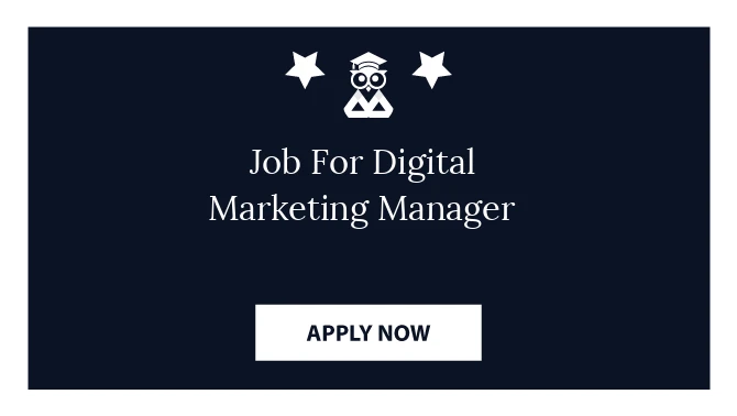 Job For Digital Marketing Manager